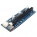 006C 6Pin PCIe PCI 1x to 16x Express Riser Card USB 3 0 4 Capacitance Mining 60CM